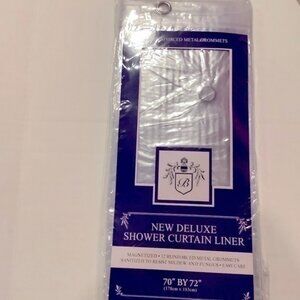 2PC-  CLEAR Grommet Deluxe Shower Curtain Liner